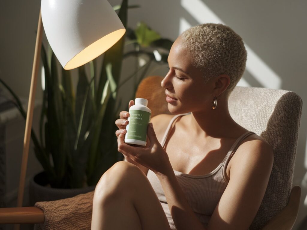 alt="Kvinde i fredelig omgivelser – magnesium som støtte til mental balance"