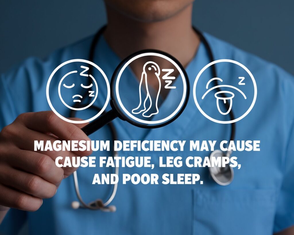 Tegn på magnesium mangel som træthed, kramper og dårlig søvn